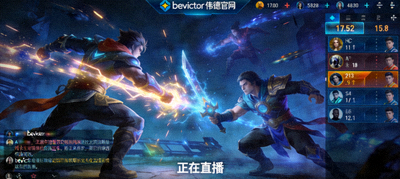 bevictor伟德官网英雄联盟等电竞比赛直播画面